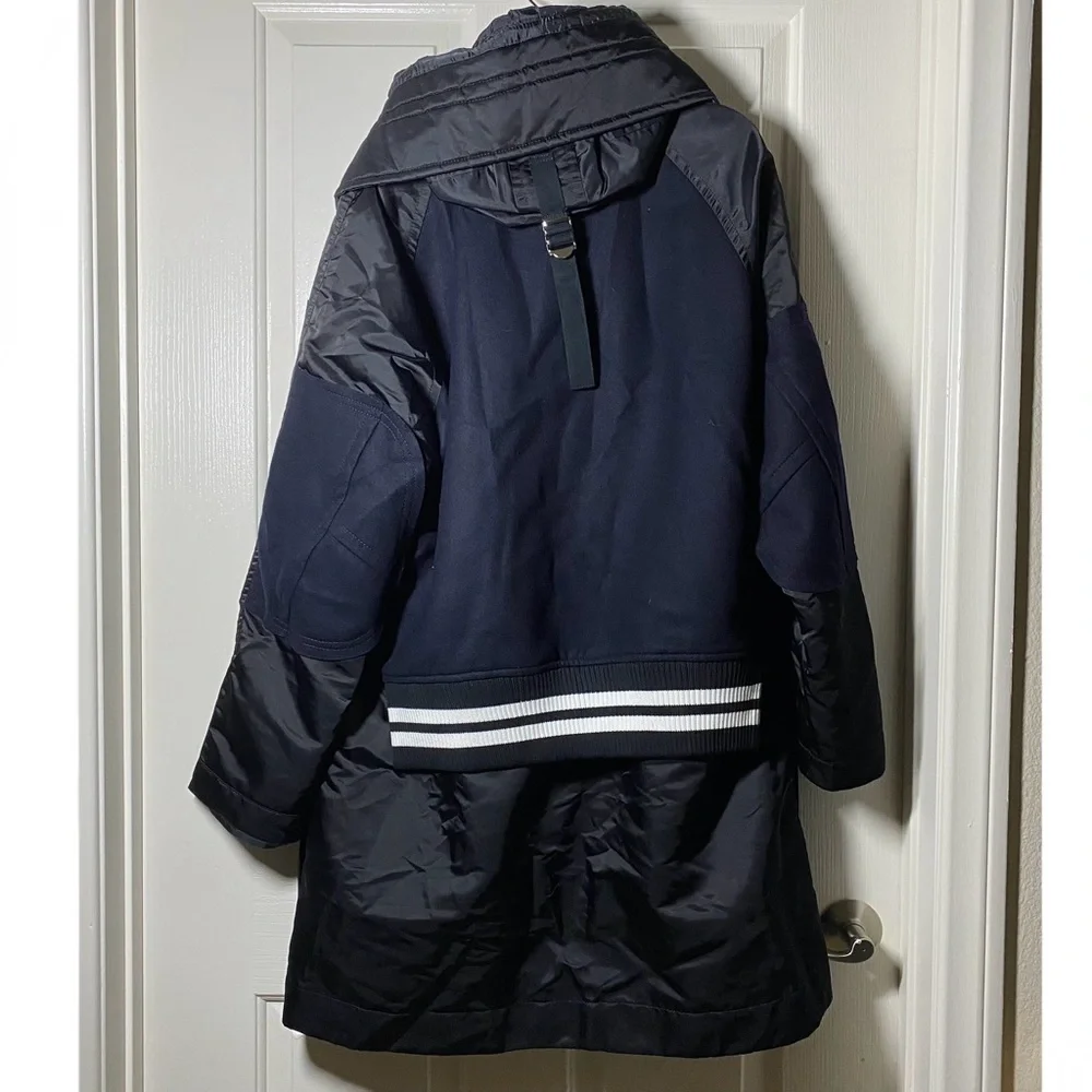 Sacai 21AW Switched Docking Bomber Coat Wool Nylon 21-02622M Men’s Size 1 Small